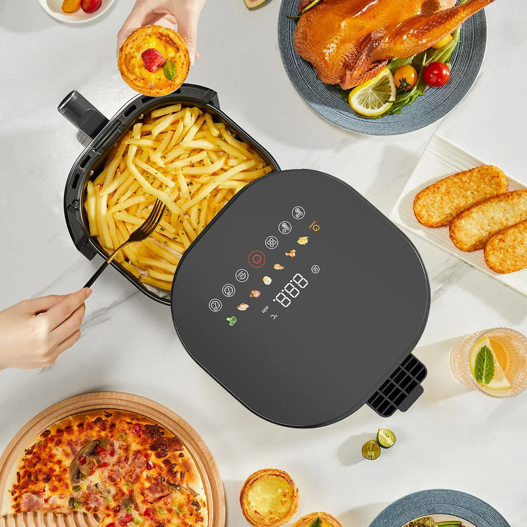 Air Fryer Gaabor — visão superior com cesto aberto
